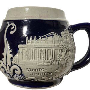 German WEKARA Pottery Mug / Cup Cobalt Blue # 5417